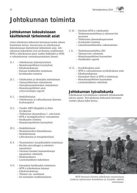 Toimintakertomus 2010 [pdf, 13,8 mt] - MTK
