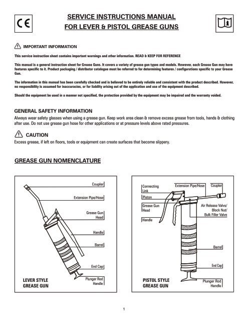 Series Lever Grease Gun - Groz Engineering Tools