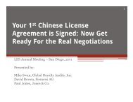 Your 1st Chinese License Agreement is Signed - Licensing ...