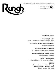 The Roots Issue From the Roots Rohinton Mistry & VÄ±kram ... - Rungh