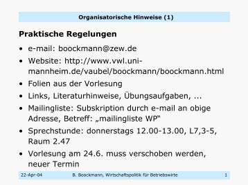 Institutionen und Ordnungsprinzipien