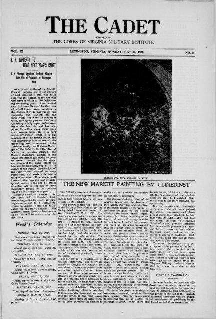The Cadet Vmi Newspaper May 15 1916 New Page 1 Www2 Vmi
