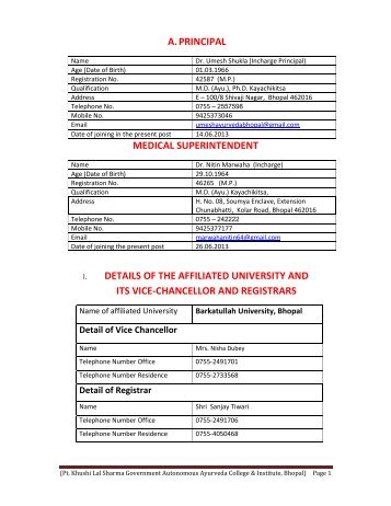 Teaching Departmental Profile June 2013 - Pt. Khushilal Sharma ...