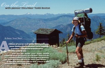 with pioneer thru-hiker Teddi Boston - Pacific Crest Trail Association