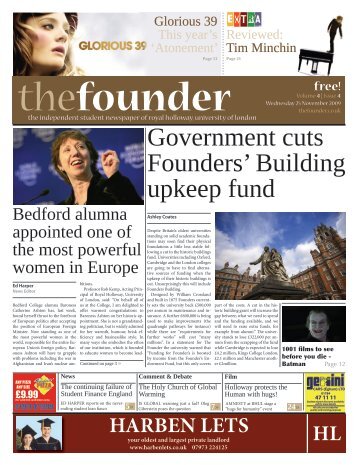 Government cuts Founders' Building upkeep fund - The Founder