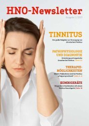 HNO-Newsletter zum Thema Tinnitus - Amplifon Deutschland GmbH