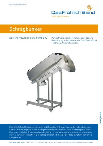 Technisches Datenblatt Schrägbunker (pdf) - Das Fröhlich Band ...