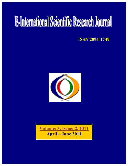 download the full article here - E-International Scientific Research ...