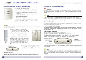 AP 350 Install Instructions 120390-00 Rev 02.fm - Extreme Networks