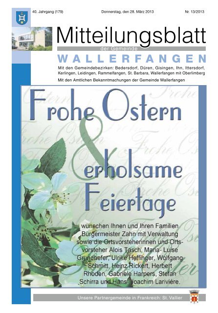 KW 13/2013 - Gemeinde Wallerfangen