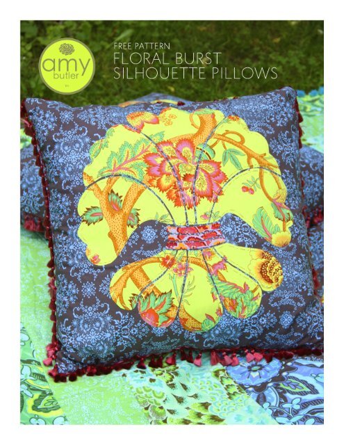 Floral Burst Silhouette Pillows Amy Butler
