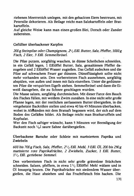 Fischrezepte - Ziltendorf