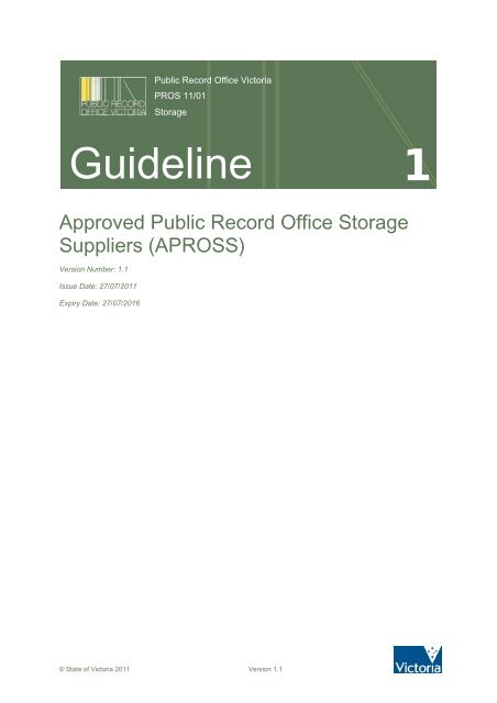 (APROSS). This Guideline - Public Record Office Victoria