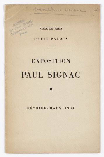 PAUL SIGNAC - Le Petit Palais - Ville de Paris