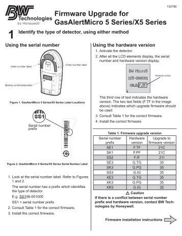 Firmware Upgrade for GasAlertMicro 5 Series/X5 Series - BW ...