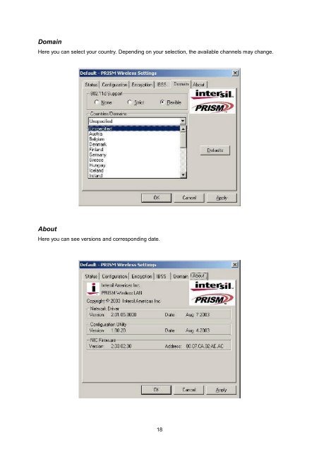 Creatix 802.11g Adapter CTX405 V.1/V.2 User Manual