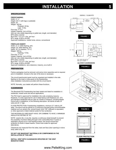 P22 2004 Manual - Wood Pellet Stoves