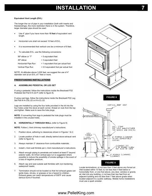 P22 2004 Manual - Wood Pellet Stoves