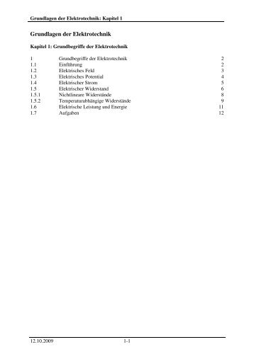Grundlagen der Elektrotechnik
