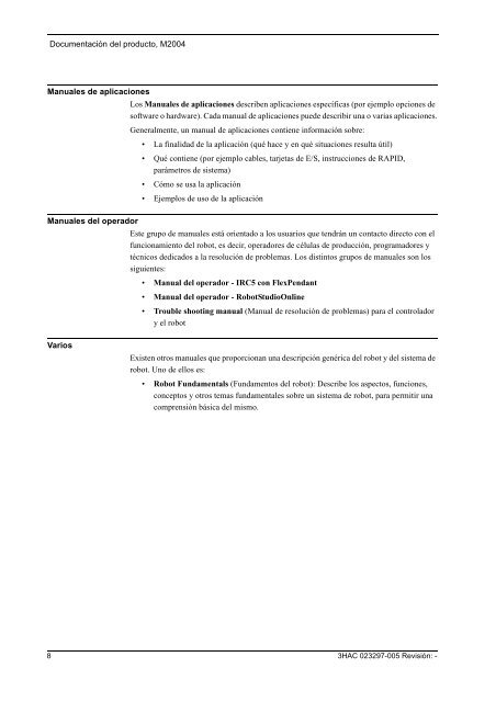 Manual del producto (parte 2 de 2), información de referencia