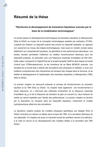 Investigation and development of advanced Si/SiGe and Si/SiGeC ...
