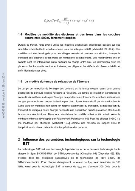 Investigation and development of advanced Si/SiGe and Si/SiGeC ...