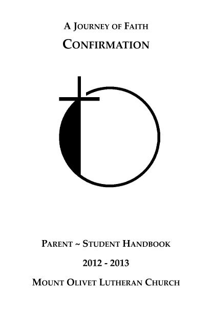 Confirmation Handbook - Mount Olivet Lutheran Church