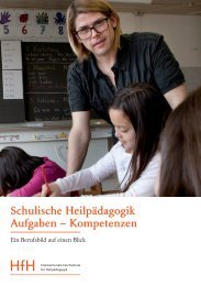 Schulische Heilpädagogik Aufgaben – Kompetenzen - HfH