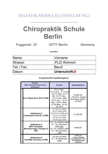 Chiropraktik Schule Berlin - Bund deutscher Chiropraktiker e.v.