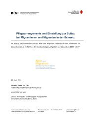 Schlussbericht (PDF) - Nationales Forum Alter und Migration