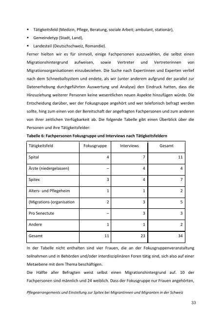 Schlussbericht (PDF) - Nationales Forum Alter und Migration