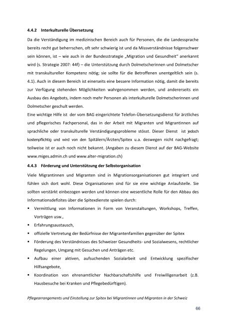 Schlussbericht (PDF) - Nationales Forum Alter und Migration