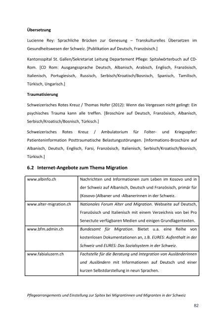 Schlussbericht (PDF) - Nationales Forum Alter und Migration