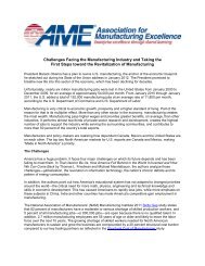 Challenges Facing the Manufacturing Industry - Association for ...