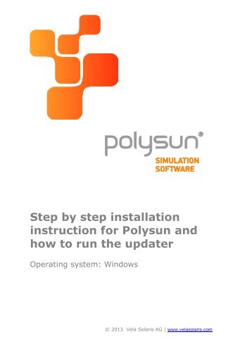Step by step installation instruction for Polysun ... - Vela Solaris AG