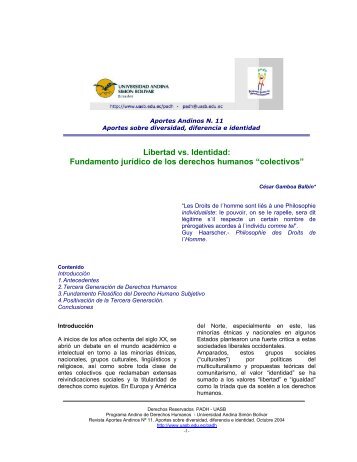 descargar pdf - Universidad Andina SimÃ³n BolÃ­var