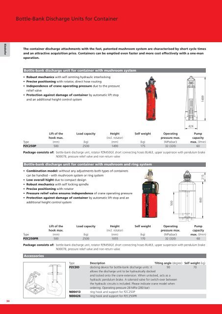 Bottle-Bank Discharge Units - Palfinger