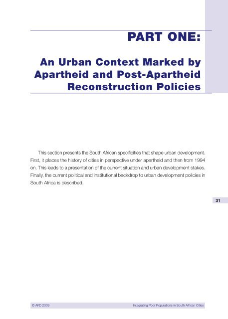 Integrating Poor Populations in South African Cities - Agence ...