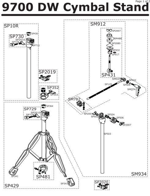 Dw 9700 cymbal stand deals