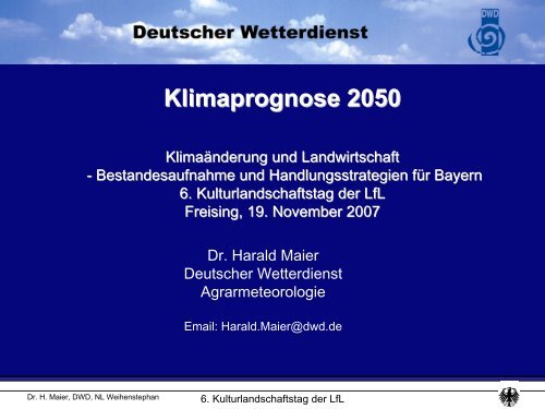 Klimaprognose 2050