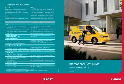 International Post Guide - Australia Post