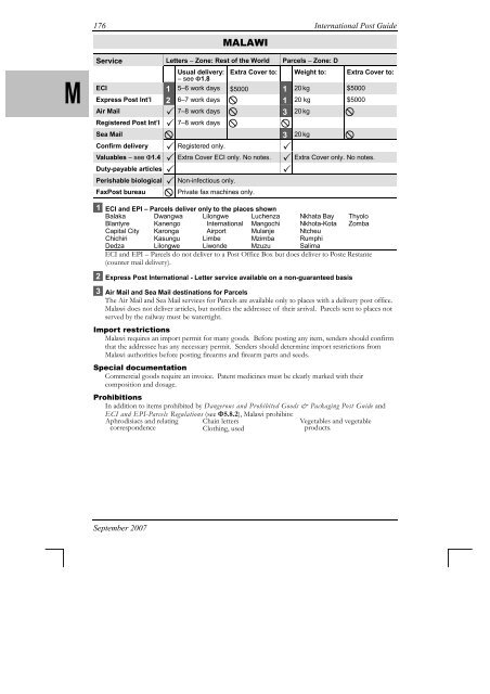 International Post Guide - Australia Post