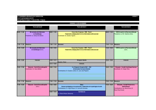 Cronograma CientÃ­fico - Sociedad Uruguaya de CardiologÃ­a