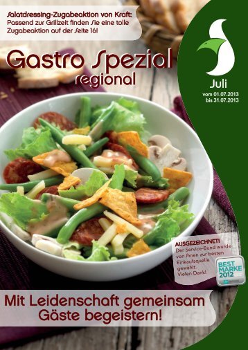 Gastro Spezial Regional - Juli 2013 - Recker Feinkost GmbH