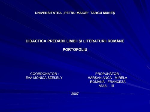 Moara cu noroc - Ioan Slavici - Universitatea"Petru Maior"