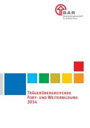 Trägerübergreifende Fort- und Weiterbildung 2014 - BAR