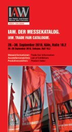 IAW Messe Herbst 2010 - IAW-Messekatalog