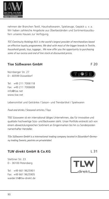 IAW Messe Herbst 2010 - IAW-Messekatalog