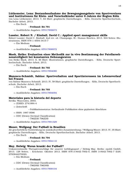 PDF Neukatalogisate 01. Dezember 2013 - Zentralbibliothek der ...