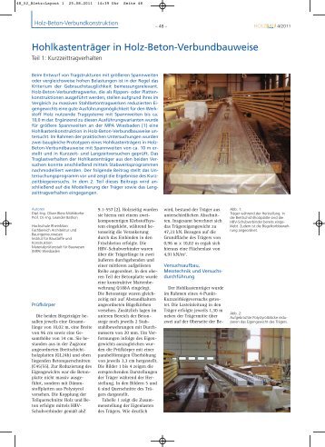 Hohlkastenträger in Holz-Beton-Verbundbauweise - Quadriga